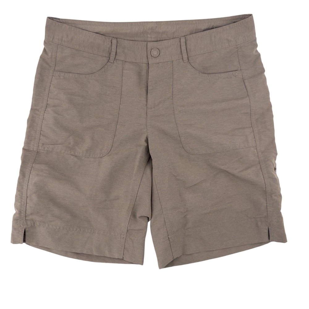 The North Face Horizon 2.0 Roll Up Shorts Relaxed Fit Brown Stow Pocket Womens 6